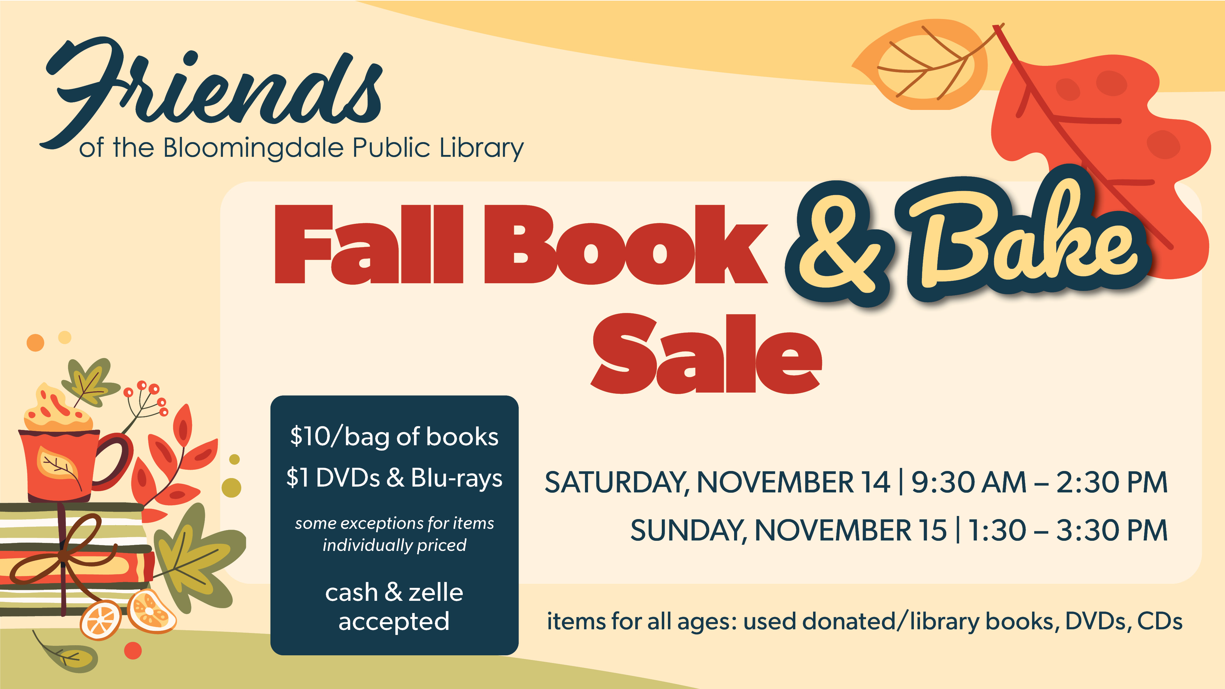 Fall Book & Bake Sale